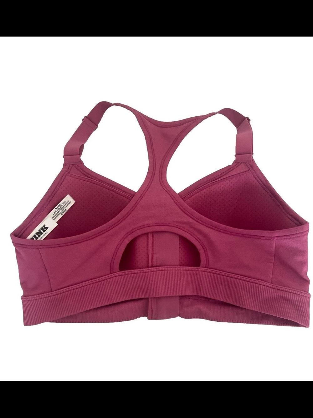 PINK Victoria's Secret Front-Zip Racerback Sports Bra in Berry - Picture 2 of 3